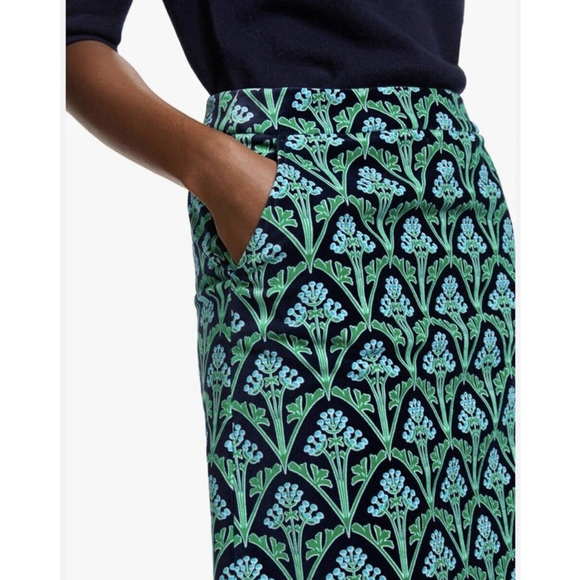Boden Dresses & Skirts - Boden Velvet Skirt Liberty print Size UK 8L/US 4L Blue Green Floral Print